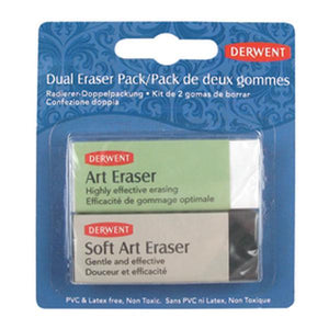 Derwent - Soft & Art Eraser Blister 2 Pack