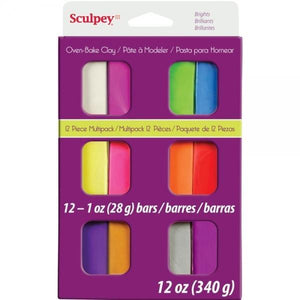 Sculpey III Multi pack polymer Oven Bake Clay Brights 12x1oz