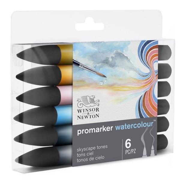 Promarker Watercolour 6 Set - Skyscape Tones by winsor Newton