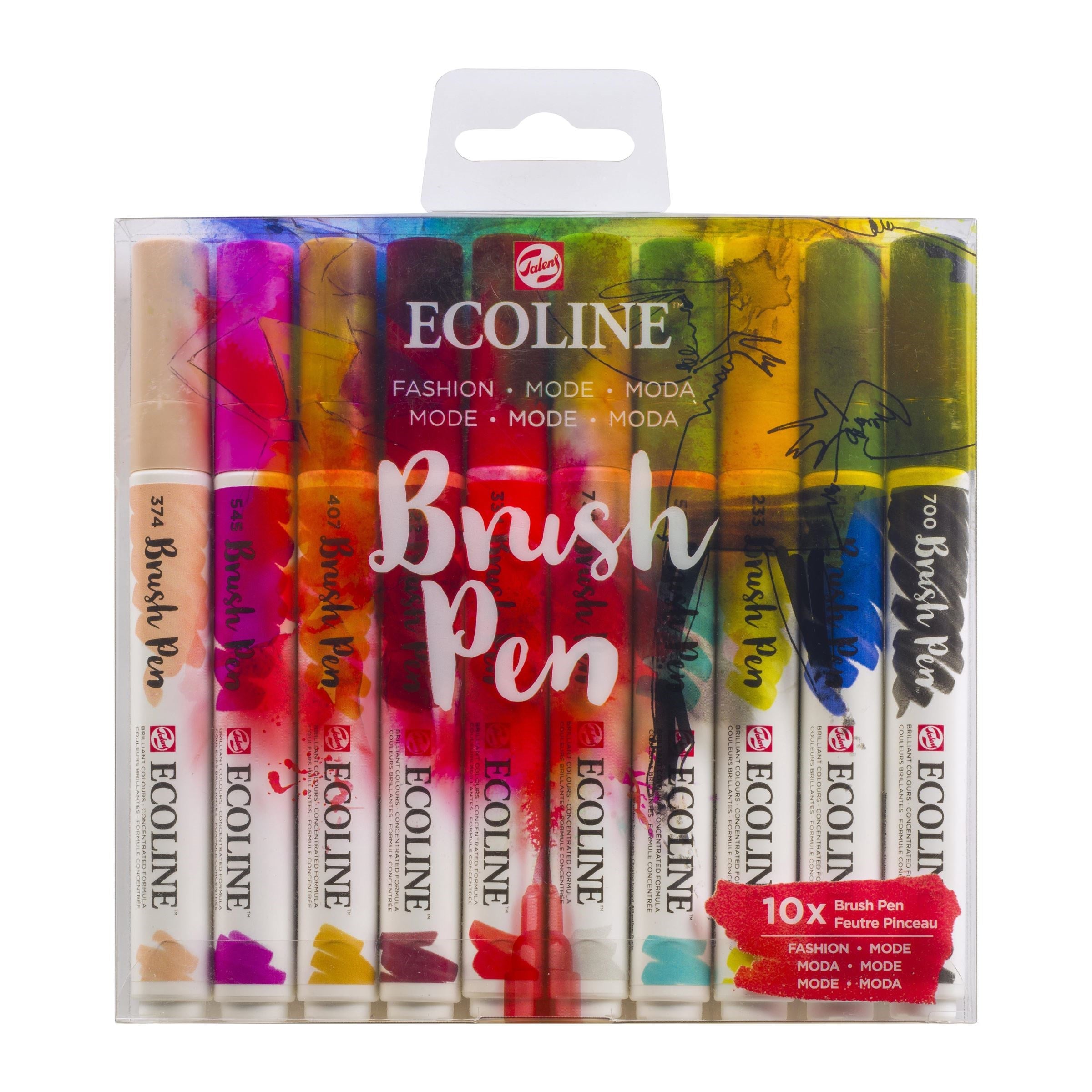 Ecoline watercolour Brush Pen Set of 10 - Fashion