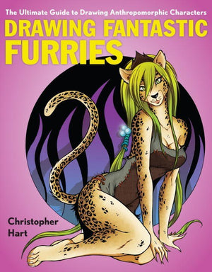 Cover of Drawing Fantastic Furries : The Ultimate Guide to Drawing Anthropomorphic Characters by C Hart, an art book available from GMC at BradburyART, perfect for artists and creatives.