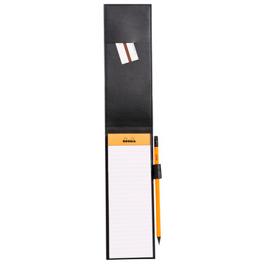 Rhodia ePURE Ntpad pencil holder + pad - Black 8 x 22cm