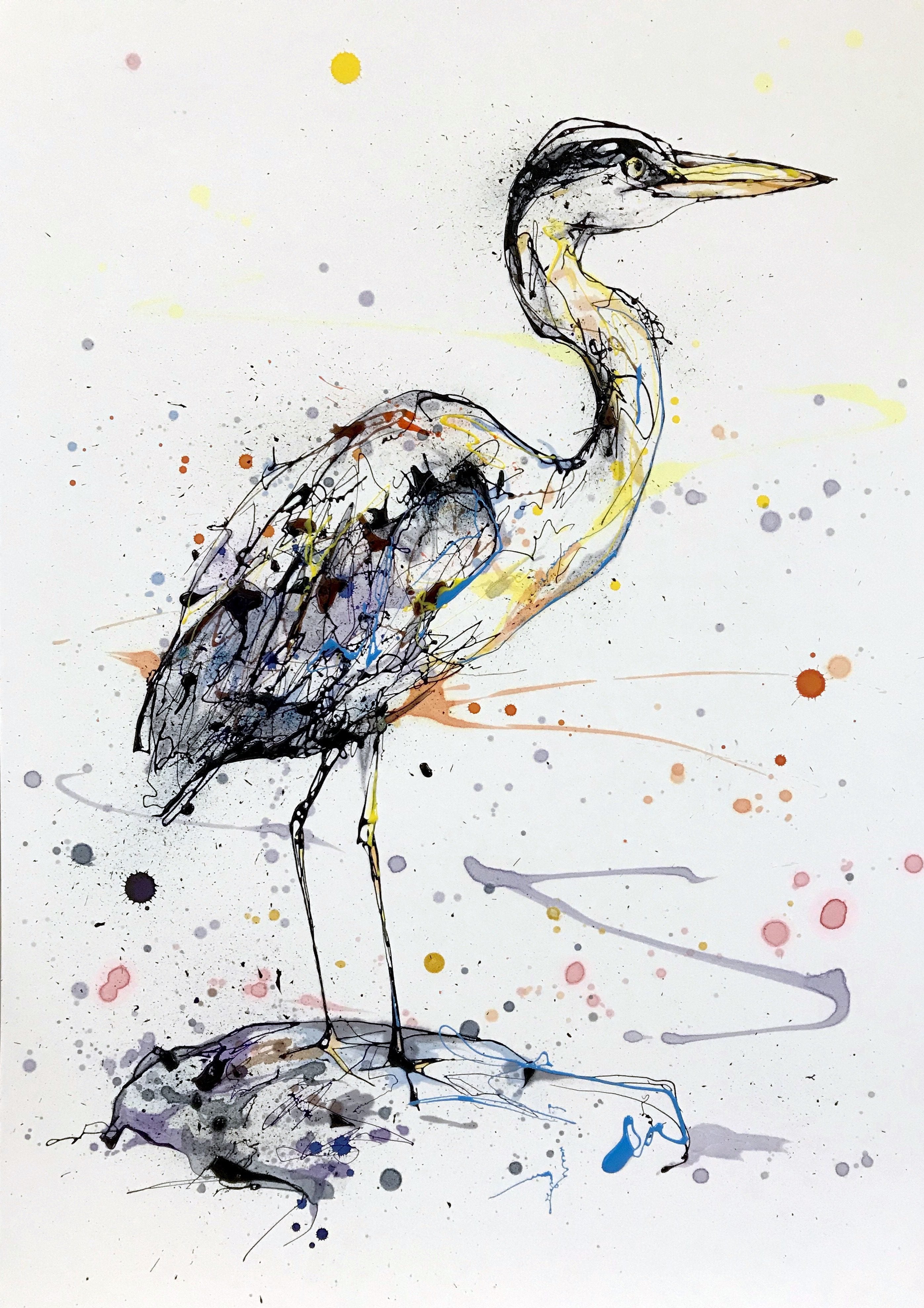 Heron- Original Painting by Kathryn Callaghan