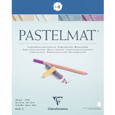 Clairefontaine Assorted Pastelmat Pad No4, 24x30cm, 360g, 12 Sheets