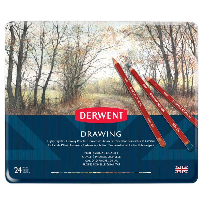 Derwent Drawing Pencil 24 Tin