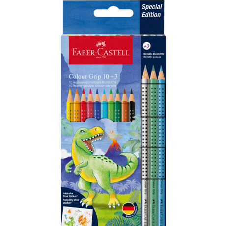 Faber-Castell Colour Pencil Colour Grip dinosaurus 10+3