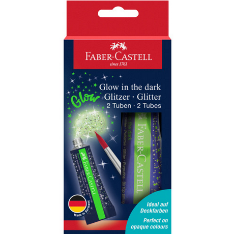 Faber-Castell Glitter Glow in the dark 12 ml (2 Tubes)