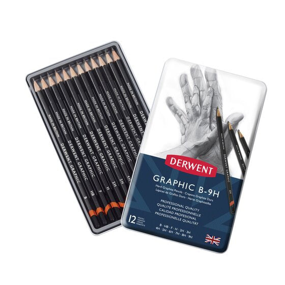 Graphic Hard Pencils 12 Tin