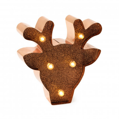 Legami Mini Letter Light - Christmas Reindeer With Glitters