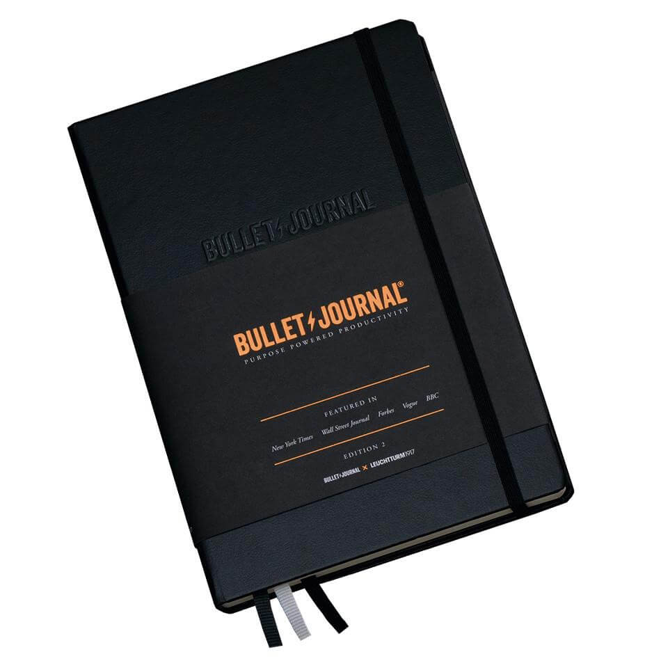Leuchtturm Bullet Journal Edition 2 - Black A5 notebook with hardcover and dotted pages