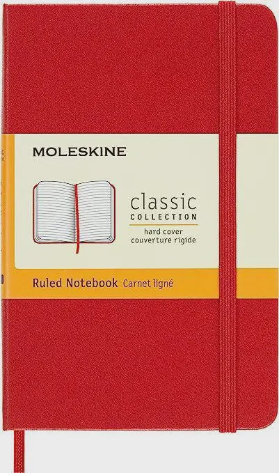 Moleskine Classic - Scarlet Red / Pocket / Hard Cover / Ruled - Moleskine Classic