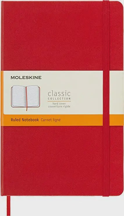 Moleskine Classic - Scarlet Red / Large / Hard Cover / Ruled - Moleskine Classic