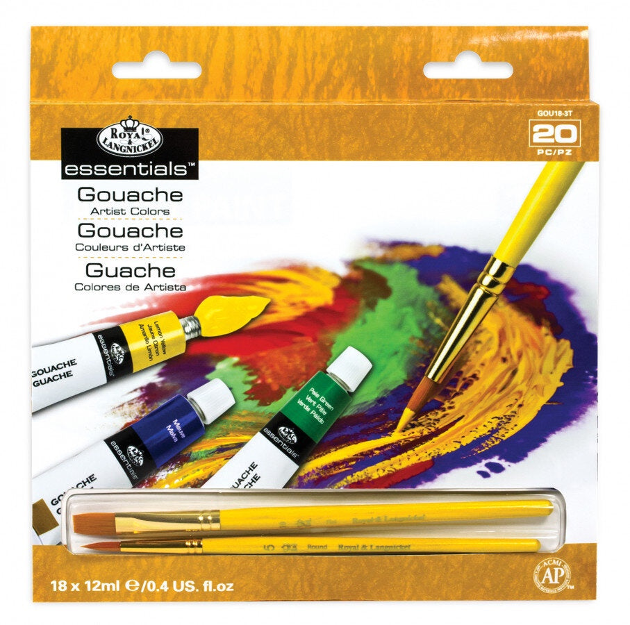 Royal & Langnickel artists student painting 18 colour Gouache Paint Set