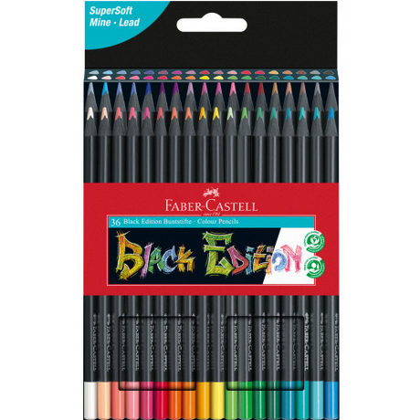 Faber-Castell Black Edition colour pencil, cardboard box of 36