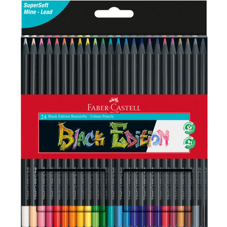 Faber-Castell Black Edition colour pencils, cardboard box of 24