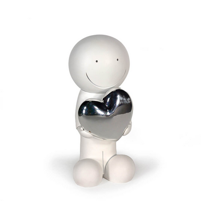 One Love (White and Silver) Sculpture by Doug Hyde