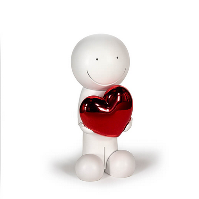 One Love (White and Red) Sculpture by Doug Hyde