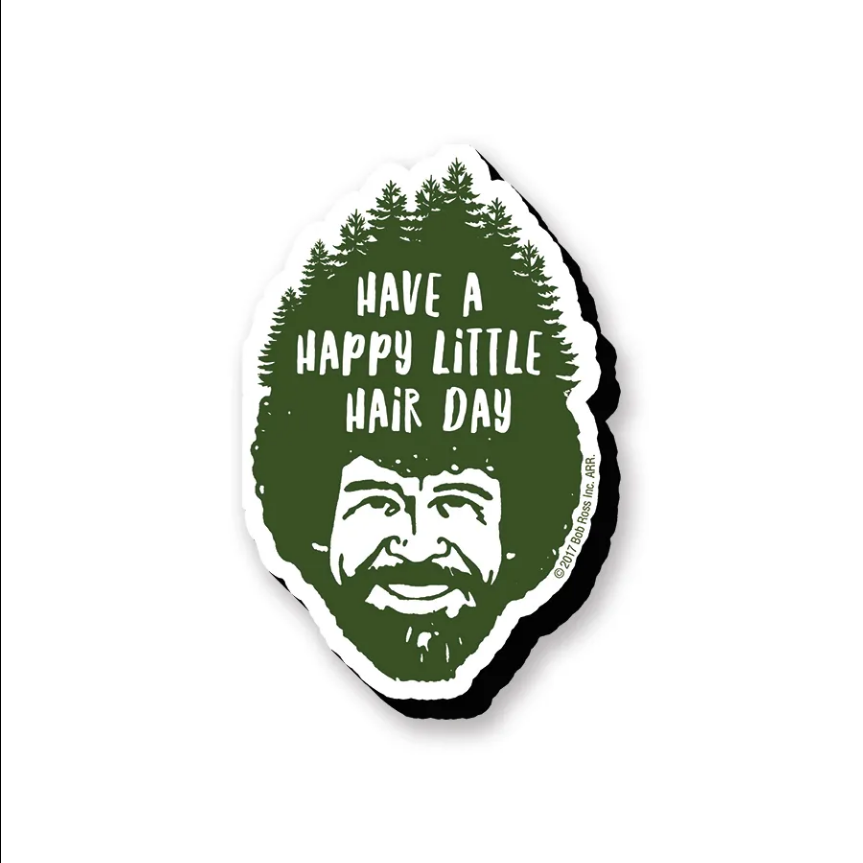 Bob Ross Funky Chunky Magnet - Happy Hair Day