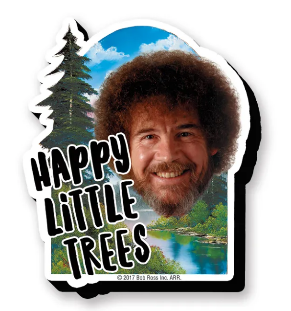 Bob Ross Funky Chunky Magnet - Happy Little Trees