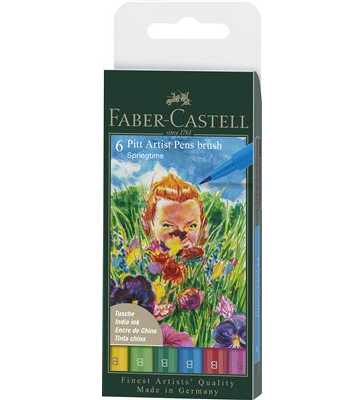 PITT Artist Brush Pen Set - 6 Springtime - Faber Castell
