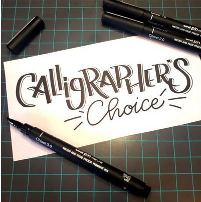 Uni-ball Calligraphers Choice 3 piece Uni-pin fineliner drawing pens, black