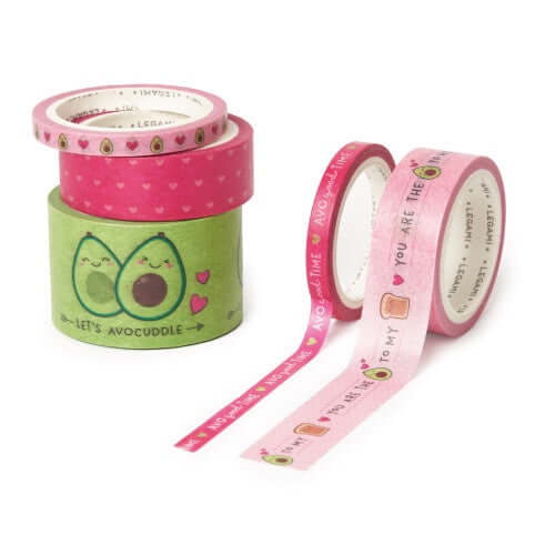 Set of 5 Paper Sticky Tapes - Avocado