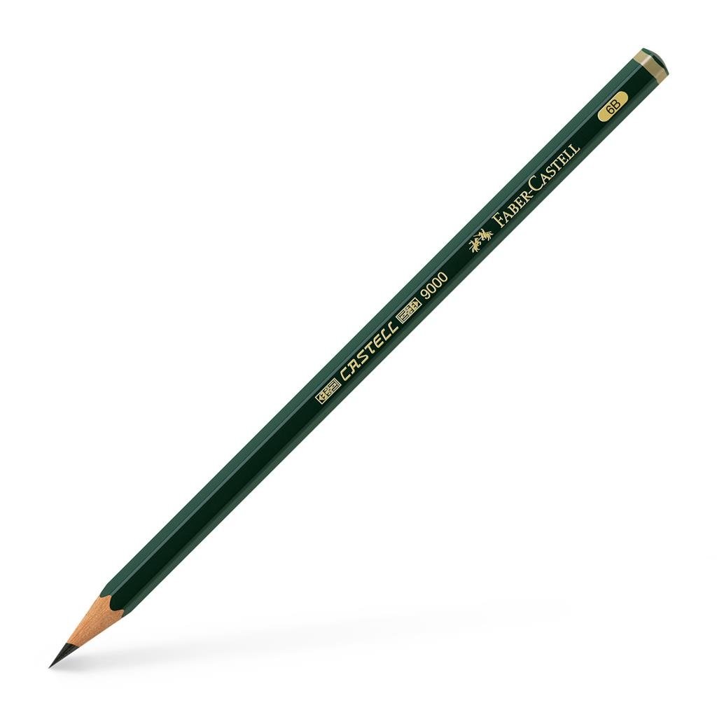 Faber Castell 9000 Black Lead Pencils 6B