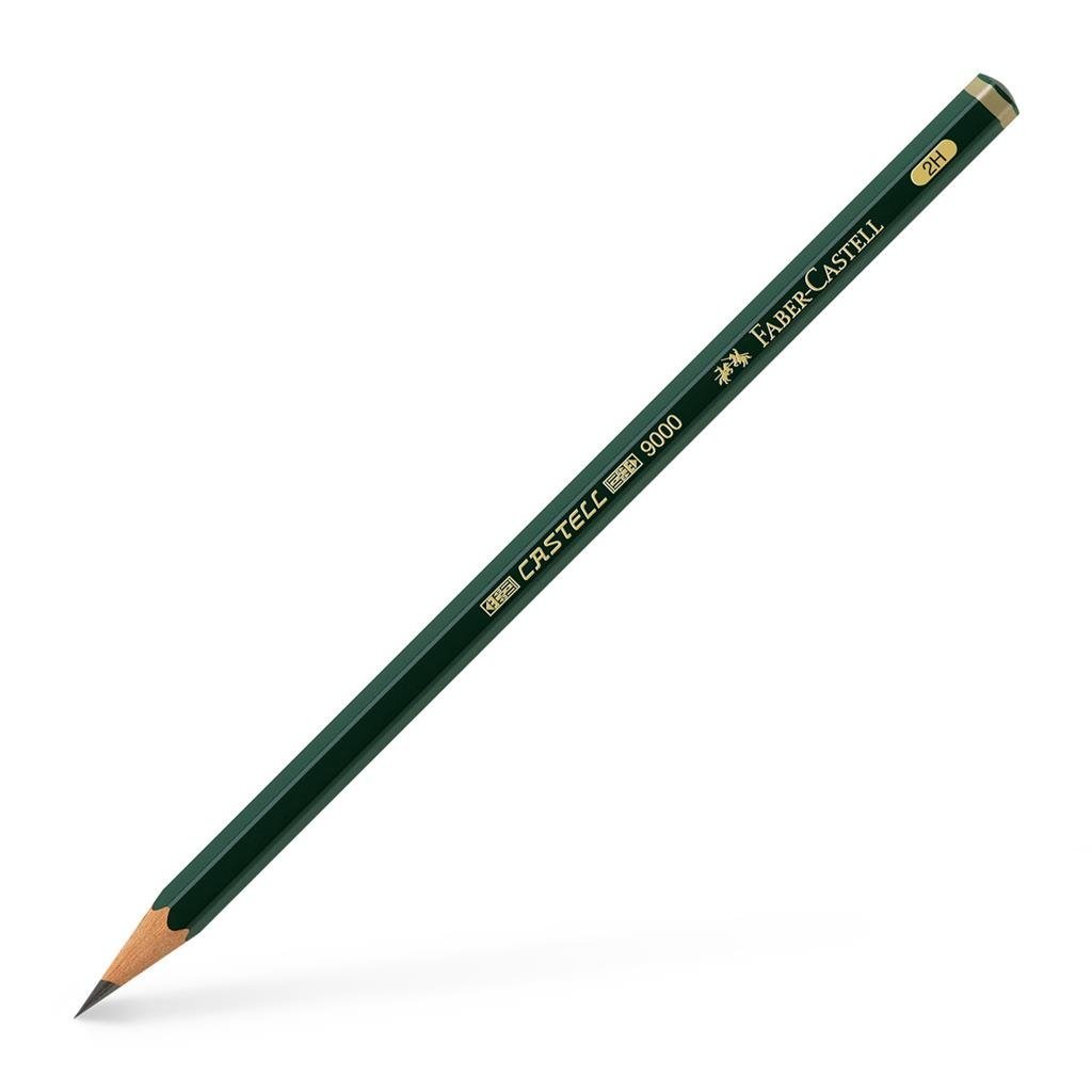 Faber Castell 9000 Black Lead Pencils 2H