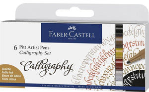 Pitt Artist Pen Calligraphy Wallet of 6