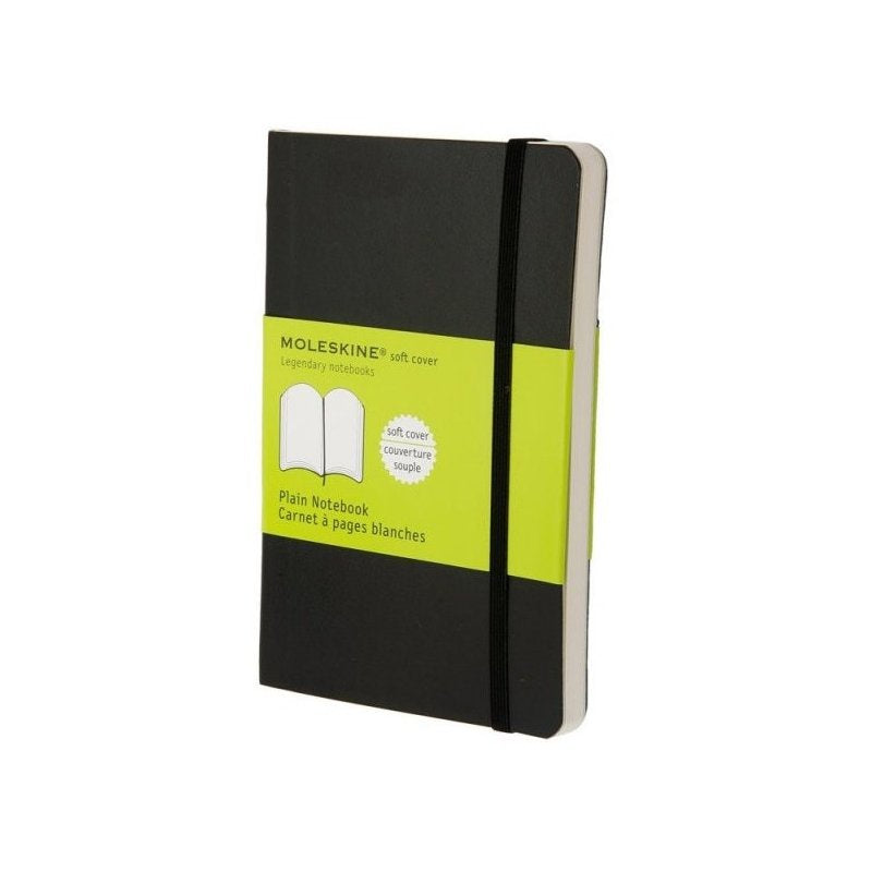 Moleskine Plain Black Notebook - soft cover - Pocket