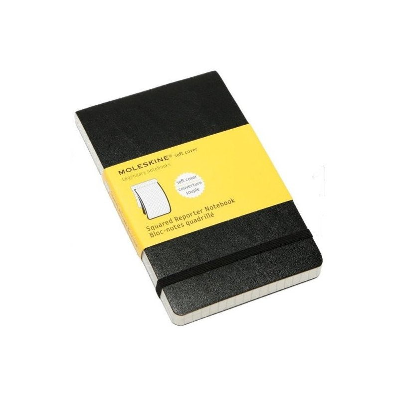Moleskine Squared Black Reporter Notebook - Pocket - soft cover