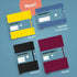 Leuchtturm1917 Artist Sketchbooks – 150gsm Paper in various colors including square, medium, and master styles on a colorful background.