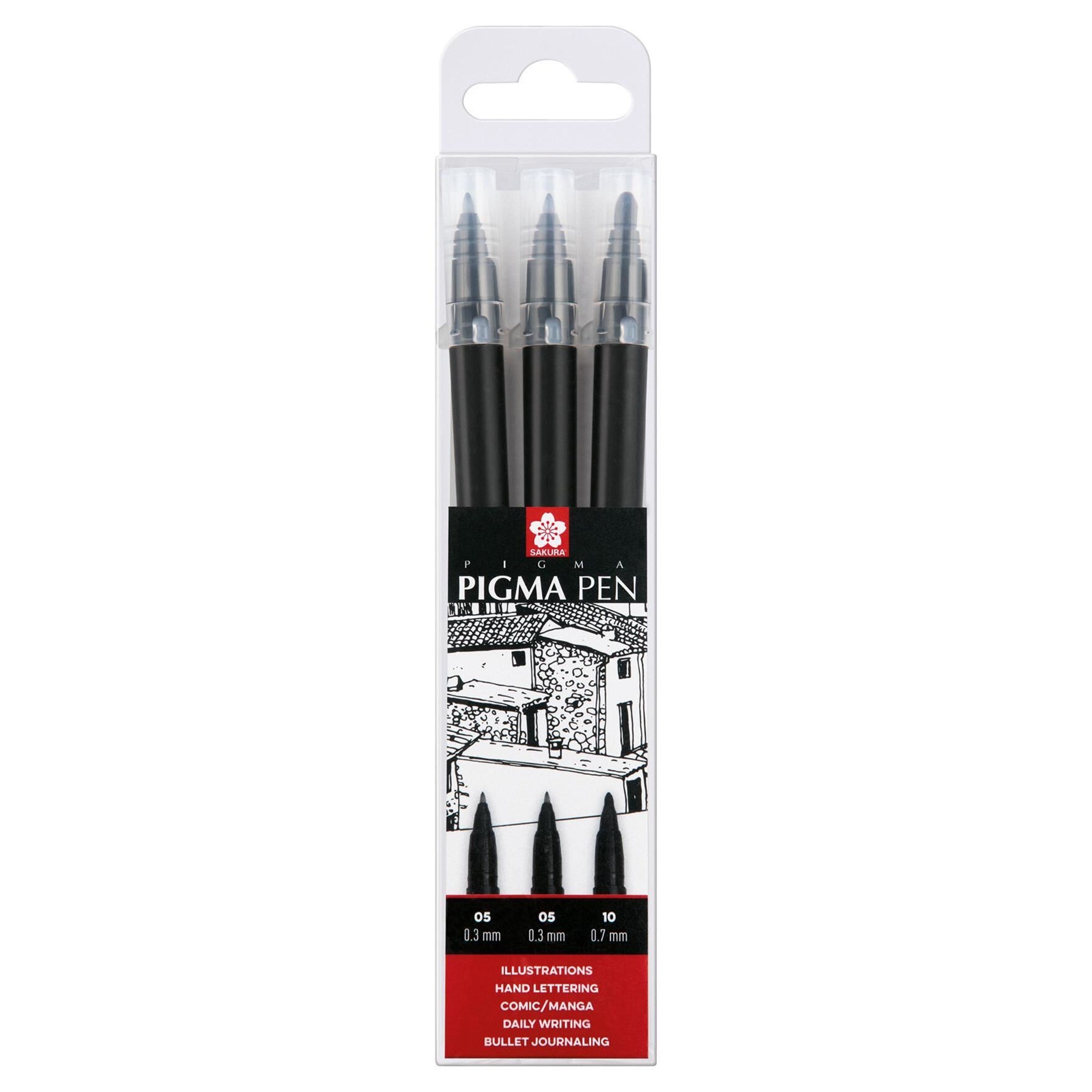 Pigma Pen set | 3 sizes, black