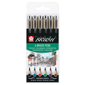 Pigma Brush set | 6 colours