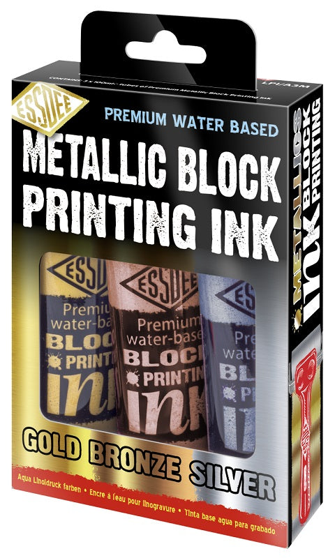 Block Printing Metalic Ink Set
