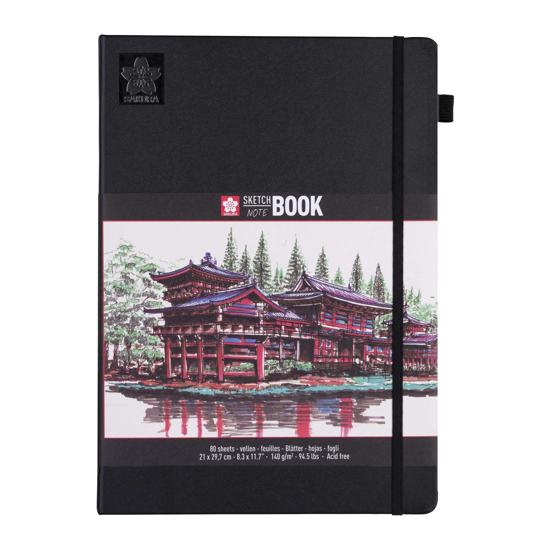 Sakura sketch/note book 21x29, 7cm 80p creme white paper 140g